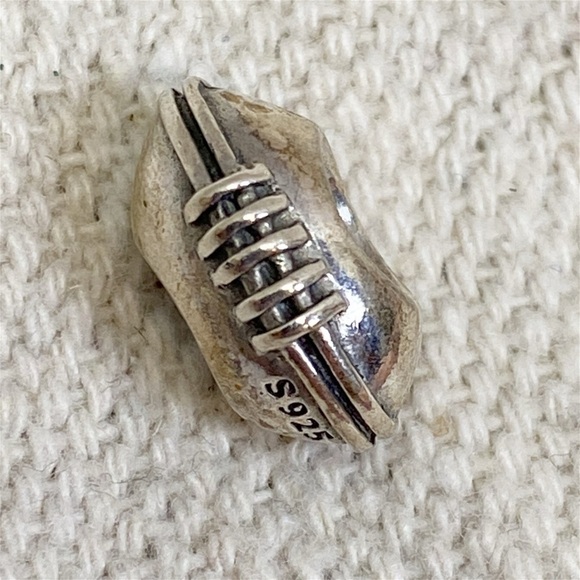 Authentic Pandora Retired Football Ball sterling silver charm ✨️ - Picture 2 of 5